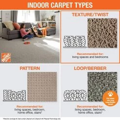 Clareview - Color Eastglen Indoor 12 ft. Texture Gray Carpet (1080 sq. ft./Roll) by Home Decorators Collection -Home Decorators Store 792 eastglen home decorators collection roll carpet h2019 792 1200 31 1000