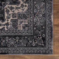 Angora Anthracite 8 ft. x 10 ft. Medallion Area Rug by Home Decorators Collection -Home Decorators Store anthracite home decorators collection area rugs 27337 44 1000