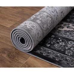 Angora Anthracite 8 ft. x 10 ft. Medallion Area Rug by Home Decorators Collection -Home Decorators Store anthracite home decorators collection area rugs 27337 fa 1000