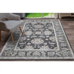 Carlisle Anthracite 5 ft. x 6 ft. 8 in. Area Rug by Home Decorators Collection -Home Decorators Store anthracite home decorators collection area rugs 39045 1f 1000