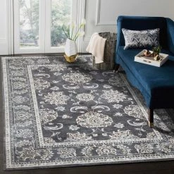Carlisle Anthracite 5 ft. x 6 ft. 8 in. Area Rug by Home Decorators Collection -Home Decorators Store anthracite home decorators collection area rugs 39045 44 1000