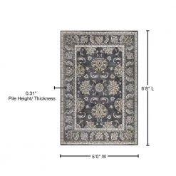 Carlisle Anthracite 5 ft. x 6 ft. 8 in. Area Rug by Home Decorators Collection -Home Decorators Store anthracite home decorators collection area rugs 39045 76 1000