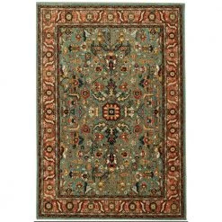 Mariah Aquamarine 5 ft. x 7 ft. Floral Area Rug by Home Decorators Collection