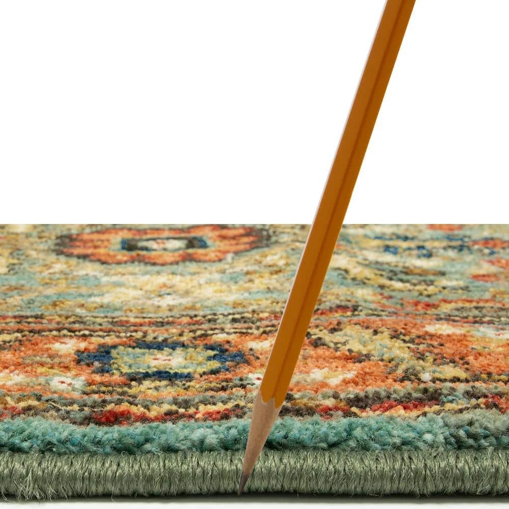 Mariah Aquamarine 5 ft. x 7 ft. Floral Area Rug by Home Decorators Collection 6 Mariah Aquamarine 5 ft. x 7 ft. Floral Area Rug by Home Decorators Collection - Image 6