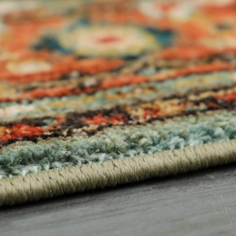 Mariah Aquamarine 5 ft. x 7 ft. Floral Area Rug by Home Decorators Collection 7 Mariah Aquamarine 5 ft. x 7 ft. Floral Area Rug by Home Decorators Collection - Image 7