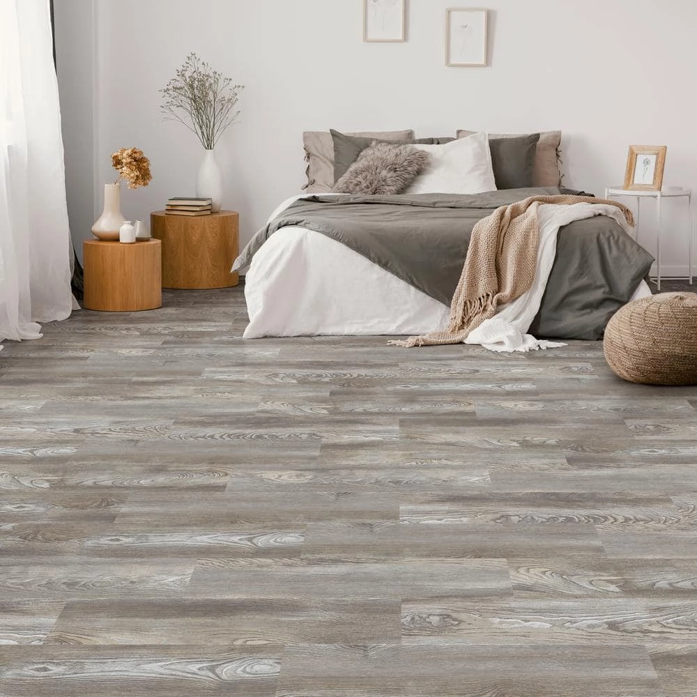 7.1 in. W Ash Clay Click Lock Luxury Vinyl Plank Flooring (28 cases/656.32 sq. ft./pallet) by Home Decorators Collection 2 7.1 in. W Ash Clay Click Lock Luxury Vinyl Plank Flooring (28 cases/656.32 sq. ft./pallet) by Home Decorators Collection - Image 2