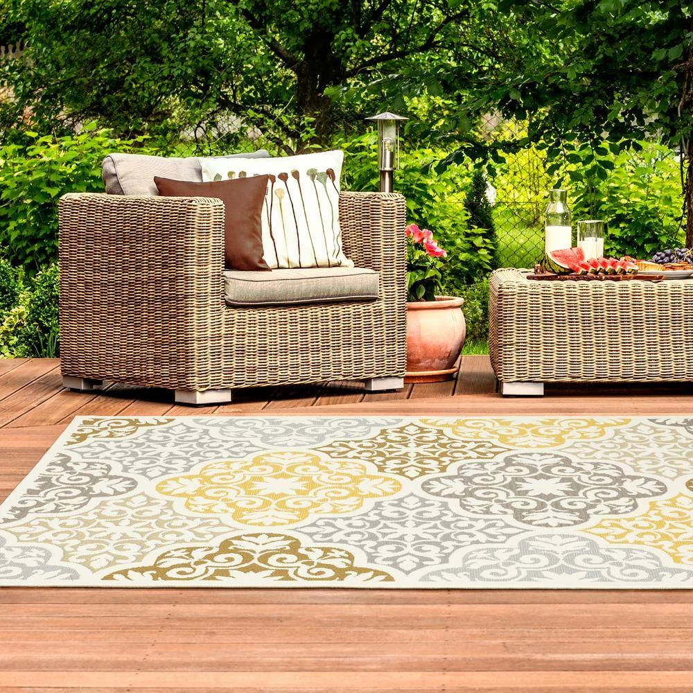 Sumba Beige 4 ft. x 6 ft. Indoor/Outdoor Area Rug by Home Decorators Collection 14 Sumba Beige 4 ft. x 6 ft. Indoor/Outdoor Area Rug by Home Decorators Collection - Image 14