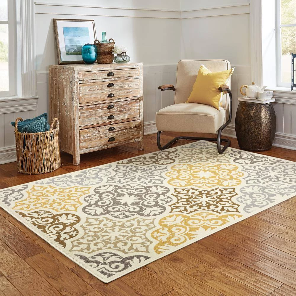 Sumba Beige 4 ft. x 6 ft. Indoor/Outdoor Area Rug by Home Decorators Collection 10 Sumba Beige 4 ft. x 6 ft. Indoor/Outdoor Area Rug by Home Decorators Collection - Image 10