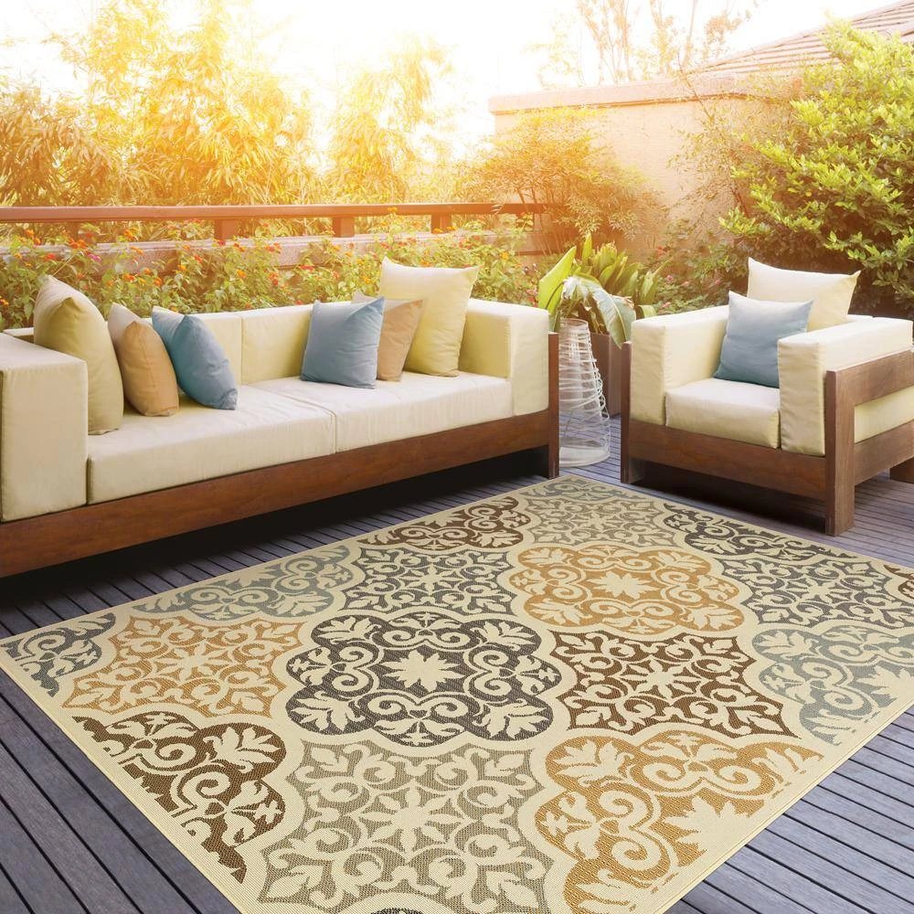 Sumba Beige 4 ft. x 6 ft. Indoor/Outdoor Area Rug by Home Decorators Collection 11 Sumba Beige 4 ft. x 6 ft. Indoor/Outdoor Area Rug by Home Decorators Collection - Image 11