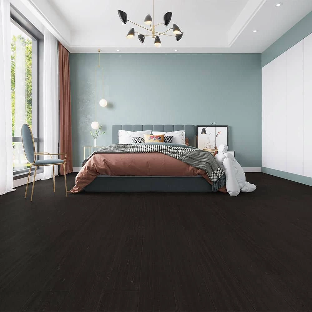 7-1/2 in. W Berkshire Hand Scraped Strand Woven Wide Plank Engineered Click Bamboo Flooring (22.70 sq. ft./case) by Home Decorators Collection 2 7-1/2 in. W Berkshire Hand Scraped Strand Woven Wide Plank Engineered Click Bamboo Flooring (22.70 sq. ft./case) by Home Decorators Collection - Image 2