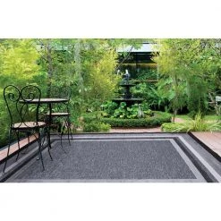 Eternity Black 8 ft. x 10 ft. Indoor/Outdoor Area Rug by Home Decorators Collection -Home Decorators Store black home decorators collection outdoor rugs 19447 1f 1000