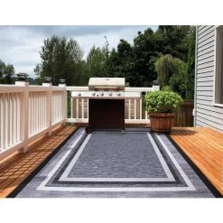 Eternity Black 8 ft. x 10 ft. Indoor/Outdoor Area Rug by Home Decorators Collection -Home Decorators Store black home decorators collection outdoor rugs 19447 4f 1000