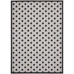 Aloha Black White 10 ft.x 13 ft. Geometric Contemporary Indoor/Outdoor Area Rug by Home Decorators Collection