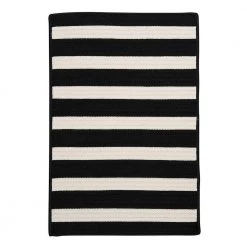 Baxter Black White 5 ft. x 8 ft. Braided Indoor/Outdoor Area Rug by Home Decorators Collection