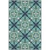 Bayview Blue/Aqua 5 ft 3 in x 7 ft 6 in Outdoor Area Rug by Home Decorators Collection