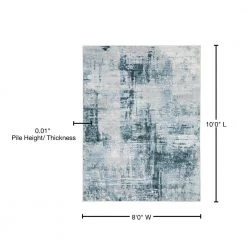 Harmony Machine Washable Blue 7 ft. 6 in. x 10 ft. Abstract Polyester Indoor Area Rug by Home Decorators Collection 15 Harmony Machine Washable Blue 7 ft. 6 in. x 10 ft. Abstract Polyester Indoor Area Rug by Home Decorators Collection -Home Decorators Store blue home decorators collection area rugs 592463 76 1000