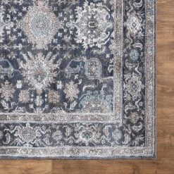 Dahliya Blue 5 ft. Round Area Rug by Home Decorators Collection -Home Decorators Store blue home decorators collection area rugs 82660 1d 1000