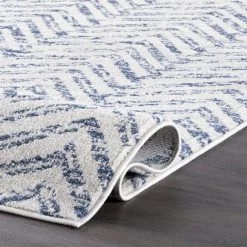 Rosanne Geometric Herringbone Blue 8 ft. x 10 ft. Area Rug by Home Decorators Collection -Home Decorators Store blue home decorators collection area rugs rzbd94a 8010 1f 1000