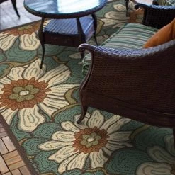 Jubilee Blue White 7 ft. x 10 ft. Indoor/Outdoor Area Rug by Home Decorators Collection -Home Decorators Store blue home decorators collection outdoor rugs 0564230310 44 1000