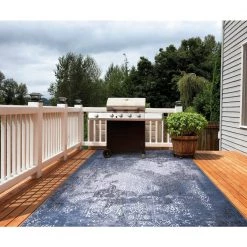 Aurora Blue 8 ft. x 10 ft. Indoor/Outdoor Area Rug by Home Decorators Collection -Home Decorators Store blue home decorators collection outdoor rugs 79337 4f 1000