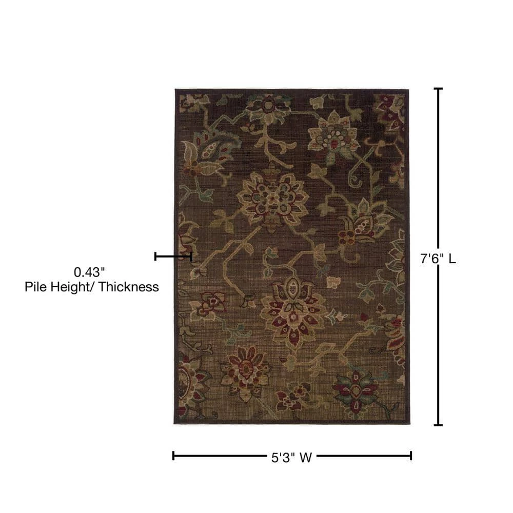 Promise Brown 5 ft. x 8 ft. Area Rug by Home Decorators Collection 5 Promise Brown 5 ft. x 8 ft. Area Rug by Home Decorators Collection - Image 5