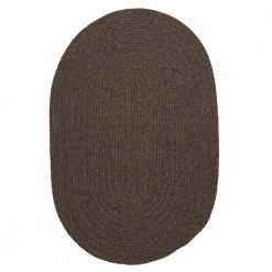 Edward Dark Brown 8 ft. x 11 ft. Oval Braided Area Rug by Home Decorators Collection
