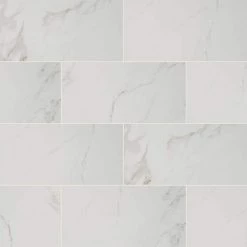 Carrara 12 in. x 24 in. Polished Porcelain Stone Look Floor and Wall Tile (16 sq. ft./Case) by Home Decorators Collection