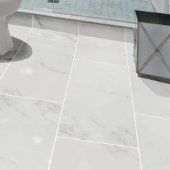 Carrara 12 in. x 24 in. Polished Porcelain Stone Look Floor and Wall Tile (16 sq. ft./Case) by Home Decorators Collection -Home Decorators Store carrara home decorators collection porcelain tile nhdcarr1224p c3 1000