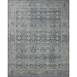 Leesa Charcoal/Grey 7 ft. 6 in. x 9 ft. 6 in. Traditional Polyester Area Rug by Home Decorators Collection