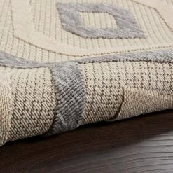 Palamos Cream 2 ft. x 10 ft. Geometric Contemporary Indoor/Outdoor Runner Rug by Home Decorators Collection -Home Decorators Store cream home decorators collection area rugs 774217 1f 1000