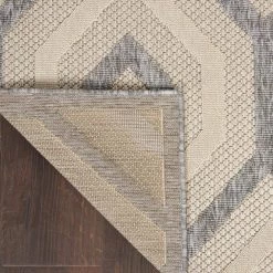 Palamos Cream 2 ft. x 10 ft. Geometric Contemporary Indoor/Outdoor Runner Rug by Home Decorators Collection -Home Decorators Store cream home decorators collection area rugs 774217 66 1000