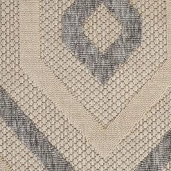 Palamos Cream 2 ft. x 10 ft. Geometric Contemporary Indoor/Outdoor Runner Rug by Home Decorators Collection -Home Decorators Store cream home decorators collection area rugs 774217 fa 1000