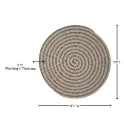Charmed Dark Gray 5 ft. x 5 ft. Round Braided Area Rug by Home Decorators Collection 6 Charmed Dark Gray 5 ft. x 5 ft. Round Braided Area Rug by Home Decorators Collection -Home Decorators Store dark gray home decorators collection area rugs ol43r060x060 76 1000