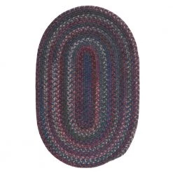 Newport Harbor Dark Multi 8 ft. x 10 ft. Oval Braided Area Rug by Home Decorators Collection