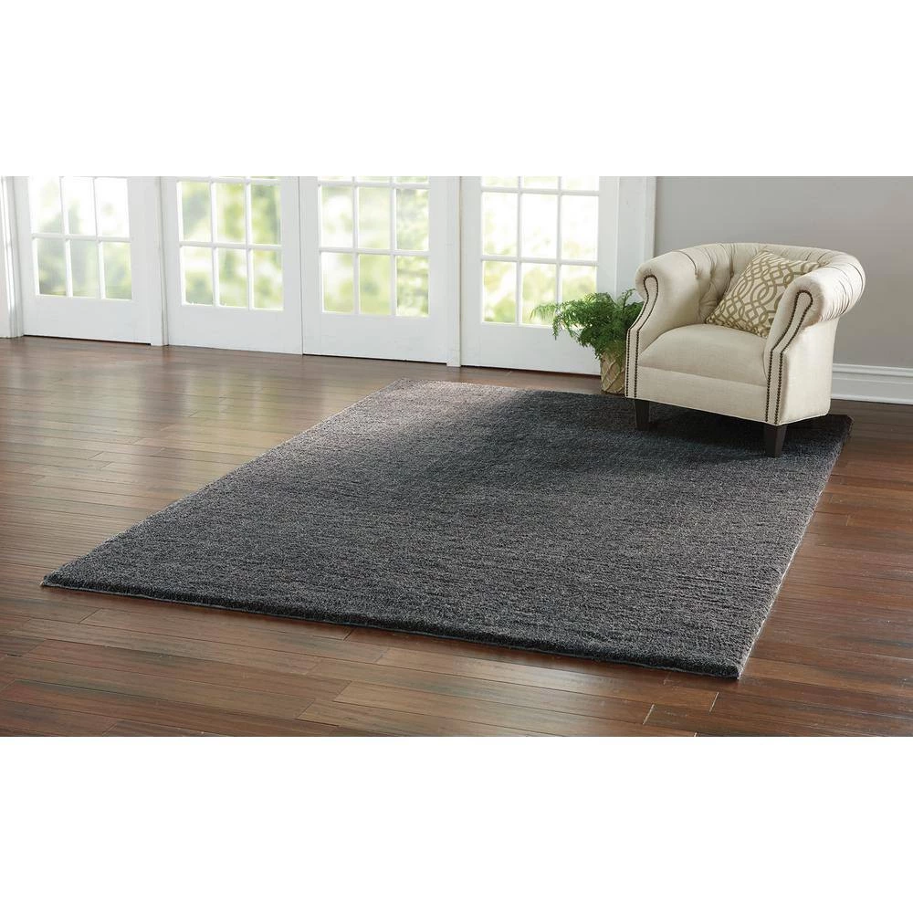 Ethereal Shag Graphite Charcoal 5 ft. x 7 ft. Indoor Area Rug by Home Decorators Collection 2 Ethereal Shag Graphite Charcoal 5 ft. x 7 ft. Indoor Area Rug by Home Decorators Collection - Image 2