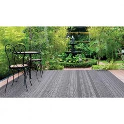 Rhapsody Gray 8 ft. x 10 ft. Indoor/Outdoor Area Rug by Home Decorators Collection -Home Decorators Store gray home decorators collection outdoor rugs 30417 77 1000