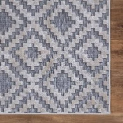 Samba Square Gray 8 ft. x 10 ft. Indoor/Outdoor Area Rug by Home Decorators Collection -Home Decorators Store gray home decorators collection outdoor rugs 32467 66 1000