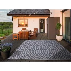 Samba Square Gray 8 ft. x 10 ft. Indoor/Outdoor Area Rug by Home Decorators Collection -Home Decorators Store gray home decorators collection outdoor rugs 32467 c3 1000