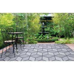 Kaleidoscope Gray 8 ft. x 10 ft. Indoor/Outdoor Area Rug by Home Decorators Collection -Home Decorators Store gray home decorators collection outdoor rugs 87167 44 1000