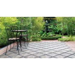 Trellis Gray 8 ft. x 10 ft. Indoor/Outdoor Area Rug by Home Decorators Collection -Home Decorators Store gray home decorators collection outdoor rugs 87227 44 1000