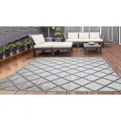 Trellis Gray 8 ft. x 10 ft. Indoor/Outdoor Area Rug by Home Decorators Collection -Home Decorators Store gray home decorators collection outdoor rugs 87227 4f 1000