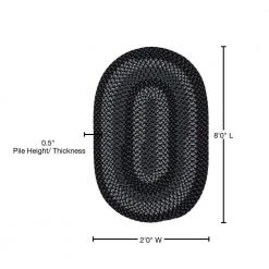 August Grey/Black 2 ft. x 8 ft. Braided Runner Rug by Home Decorators Collection -Home Decorators Store grey and black home decorators collection area rugs wn13r024x096 76 1000