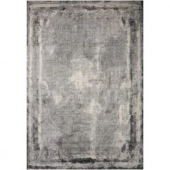 Warner Grey/Charcoal 7 ft. 9 in. x 10 ft. 10 in. Abstract Polypropylene/Polyester Area Rug by Home Decorators Collection
