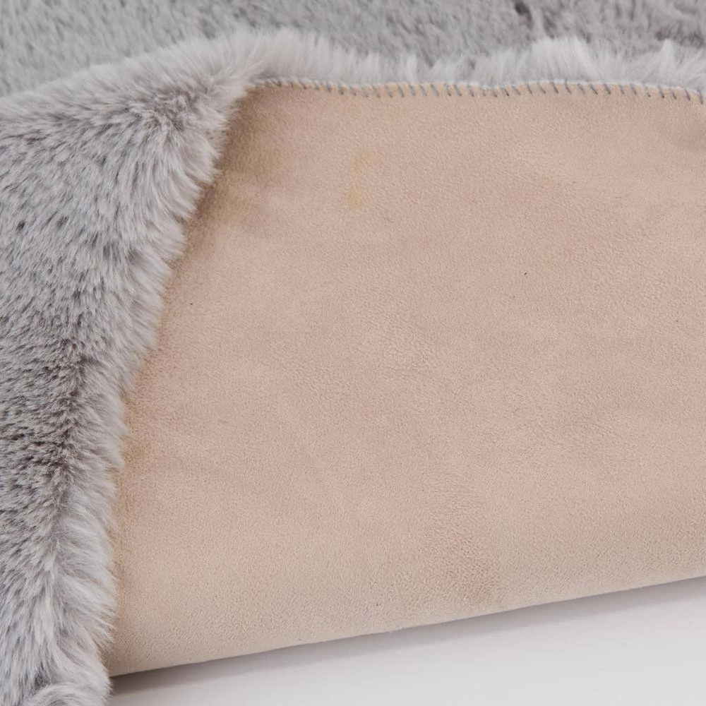 Piper Grey 3 ft. x 5 ft. Sheepskin Solid Polyester Area Rug by Home Decorators Collection 4 Piper Grey 3 ft. x 5 ft. Sheepskin Solid Polyester Area Rug by Home Decorators Collection - Image 4