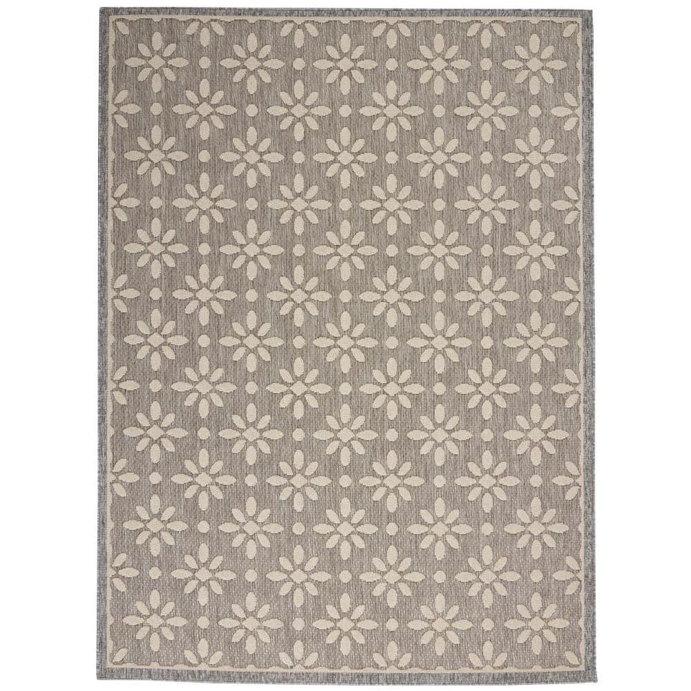 Palamos Grey 5 ft. x 7 ft. Geometric Contemporary Indoor/Outdoor Area Rug by Home Decorators Collection 1 Palamos Grey 5 ft. x 7 ft. Geometric Contemporary Indoor/Outdoor Area Rug by Home Decorators Collection