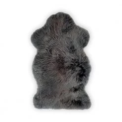 Unshorn Sheepskin Grey 2 ft. x 3 ft. Animal Shape Area Rug by Home Decorators Collection