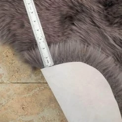 Unshorn Sheepskin Grey 2 ft. x 3 ft. Animal Shape Area Rug by Home Decorators Collection -Home Decorators Store grey home decorators collection area rugs l201470000o2600 66 1000