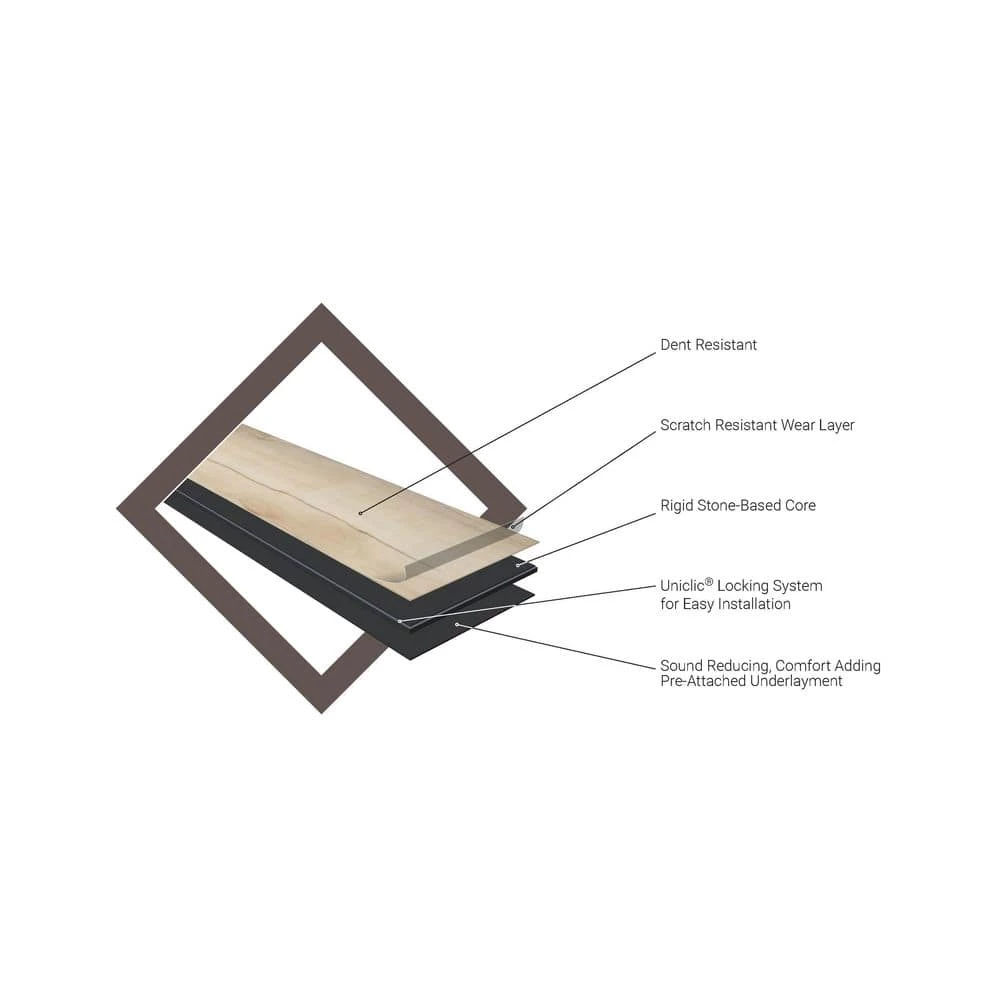 12 in. W x 24 in. L Harvested Marble Click Lock Luxury Vinyl Tile Flooring (19.37 sq. ft./case) by Home Decorators Collection 7 12 in. W x 24 in. L Harvested Marble Click Lock Luxury Vinyl Tile Flooring (19.37 sq. ft./case) by Home Decorators Collection - Image 7