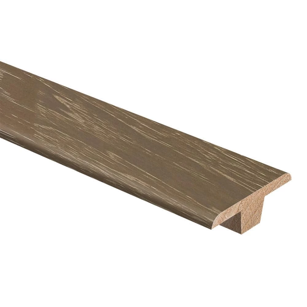 Hickory Grey/Brisbane Hickory 3/8 in. Thick x 1-3/4 in. Wide x 94 in. Length Hardwood T-Molding by Zamma 1 Hickory Grey/Brisbane Hickory 3/8 in. Thick x 1-3/4 in. Wide x 94 in. Length Hardwood T-Molding by Zamma