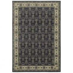 Gianna Indigo 8 ft. x 10 ft. Border Area Rug by Home Decorators Collection